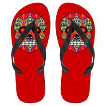 Load image into Gallery viewer, Skull 8 Flip Flops - Large