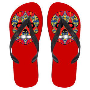 Skull 8 Flip Flops - Large