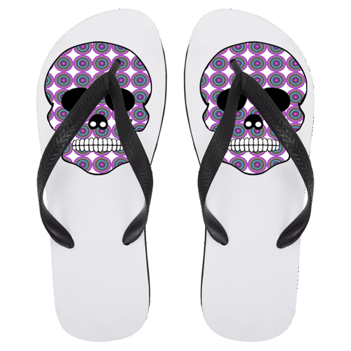 Skull 2 Flip Flops - Large