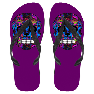 Skull 5 Flip Flops - Large