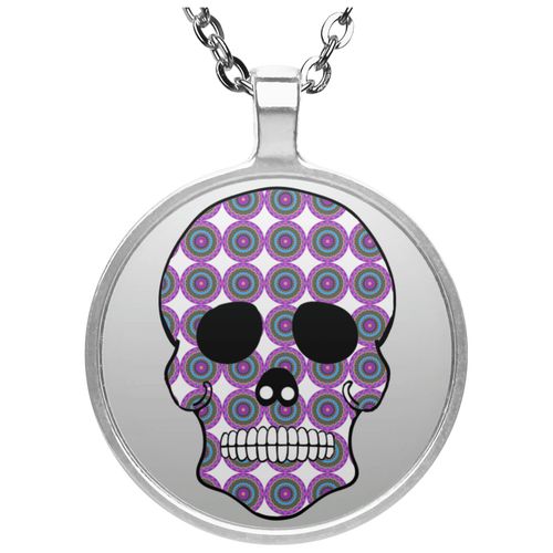 Skull 2 Circle Necklace