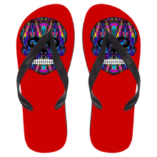 Load image into Gallery viewer, Skull 3 Flip Flops - Large