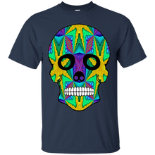 Load image into Gallery viewer, Day of The Dead Skull 9 Gildan Ultra Cotton T-Shirt