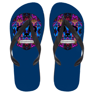 Skull 5 Flip Flops - Large