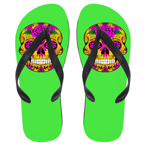 Skull 10 Flip Flops - Large