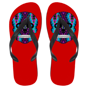 Skull 6 Flip Flops - Large