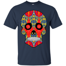 Load image into Gallery viewer, Day of The Dead Skull 8 Gildan Ultra Cotton T-Shirt