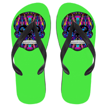 Load image into Gallery viewer, Skull 3 Flip Flops - Large