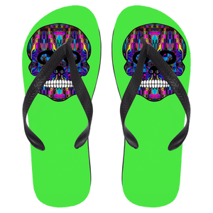 Skull 3 Flip Flops - Large