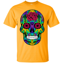 Load image into Gallery viewer, Day of The Dead Skull 12 Gildan Ultra Cotton T-Shirt