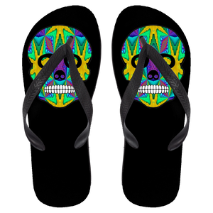 Skull 9 Flip Flops - Large