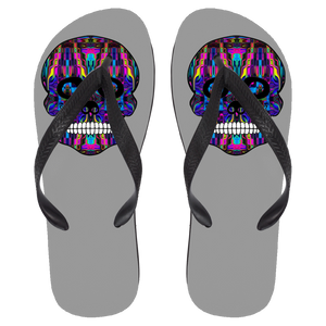 Skull 3 Flip Flops - Large