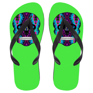 Skull 6 Flip Flops - Large