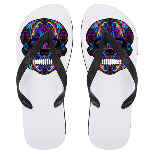 Skull 4 Flip Flops - Large