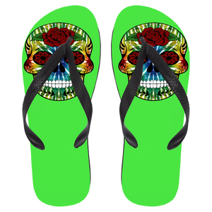 Skull 13 Flip Flops - Large