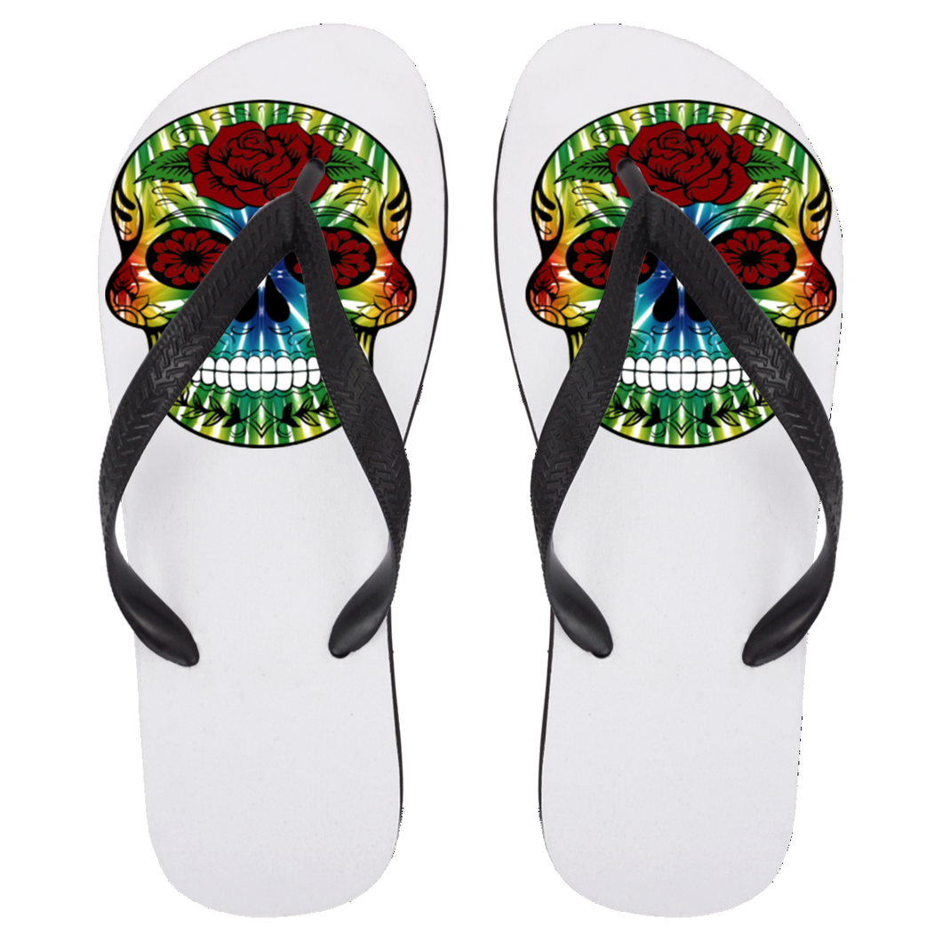 Skull 13 Flip Flops - Large