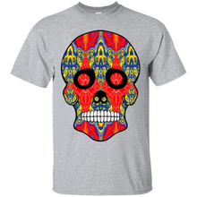 Load image into Gallery viewer, Day of The Dead Skull 8 Gildan Ultra Cotton T-Shirt