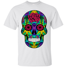 Load image into Gallery viewer, Day of The Dead Skull 12 Gildan Ultra Cotton T-Shirt