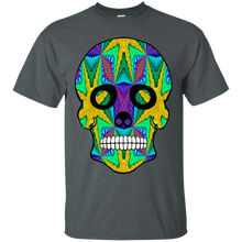 Load image into Gallery viewer, Day of The Dead Skull 9 Gildan Ultra Cotton T-Shirt