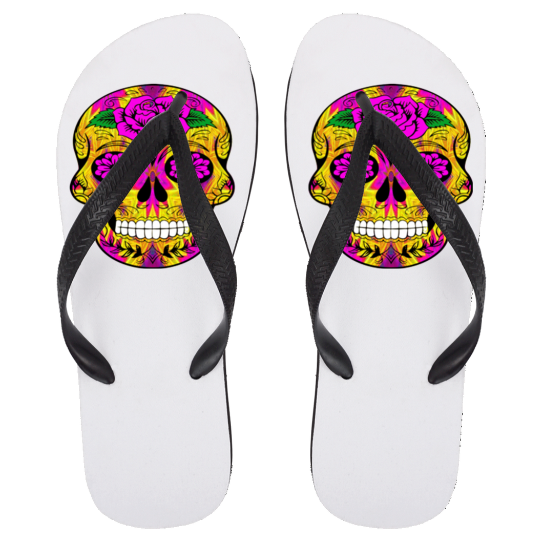 Skull 10 Flip Flops - Large