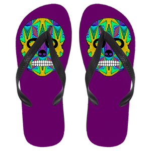 Skull 9 Flip Flops - Large