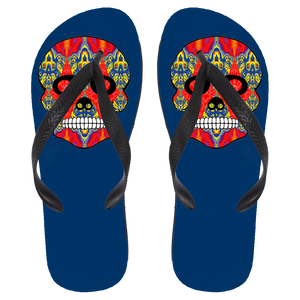 Skull 8 Flip Flops - Large