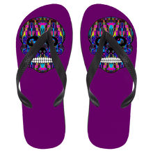 Load image into Gallery viewer, Skull 3 Flip Flops - Large