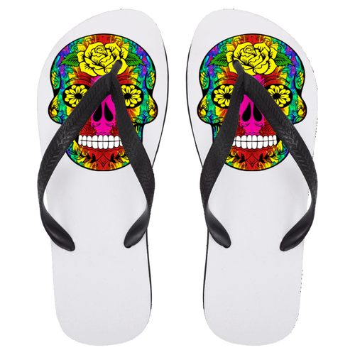 Skull 11 Flip Flops - Large