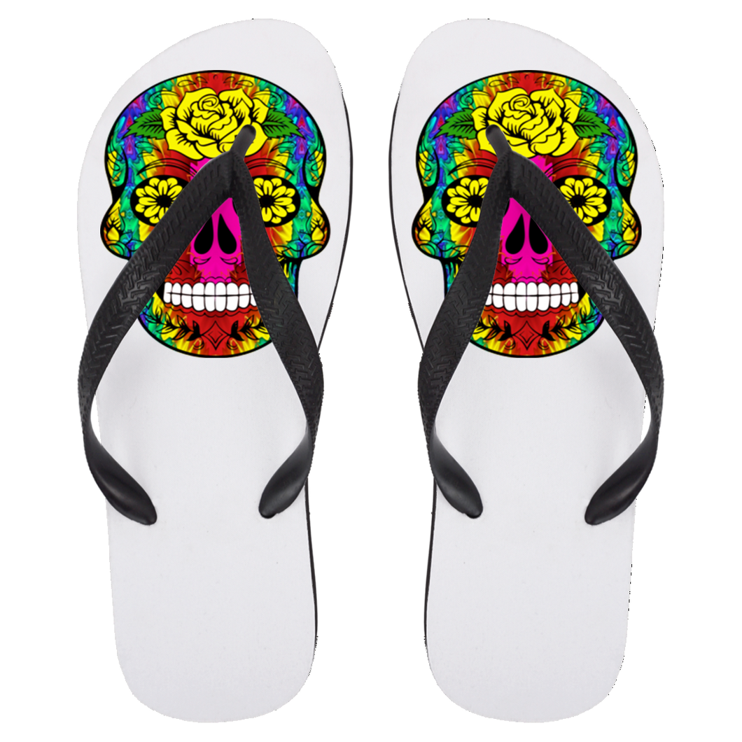 Skull 11 Flip Flops - Large