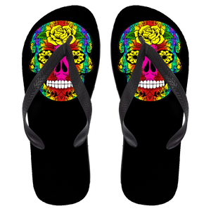 Skull 11 Flip Flops - Large