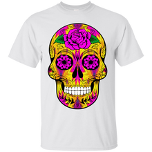 Load image into Gallery viewer, Day of The Dead Skull 10 Gildan Ultra Cotton T-Shirt