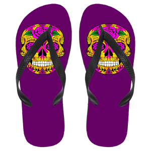 Skull 10 Flip Flops - Large