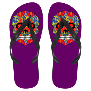 Skull 8 Flip Flops - Large