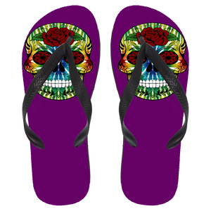 Skull 13 Flip Flops - Large