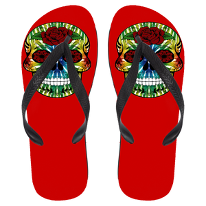 Skull 13 Flip Flops - Large