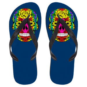 Skull 11 Flip Flops - Large