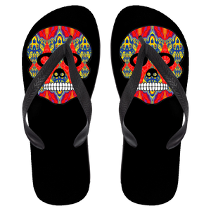 Skull 8 Flip Flops - Large