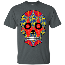 Load image into Gallery viewer, Day of The Dead Skull 8 Gildan Ultra Cotton T-Shirt