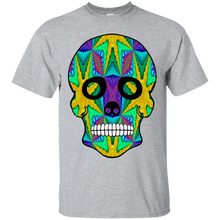 Load image into Gallery viewer, Day of The Dead Skull 9 Gildan Ultra Cotton T-Shirt