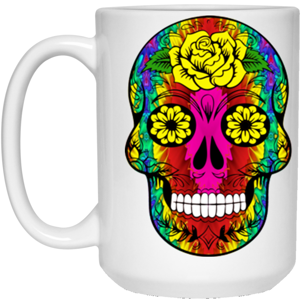skull 11 15 oz. White Mug