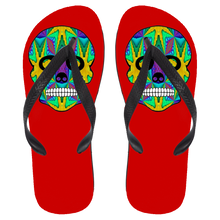 Load image into Gallery viewer, Skull 9 Flip Flops - Large