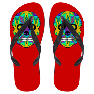 Skull 9 Flip Flops - Large