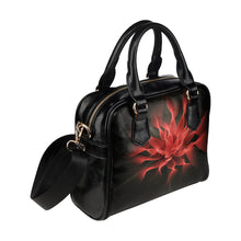 Load image into Gallery viewer, floral fract 2 red Shoulder Handbag (Model 1634)