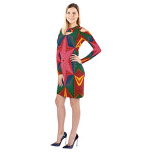 Load image into Gallery viewer, pattern 319 Cold Shoulder Long Sleeve Dress (Model D37)