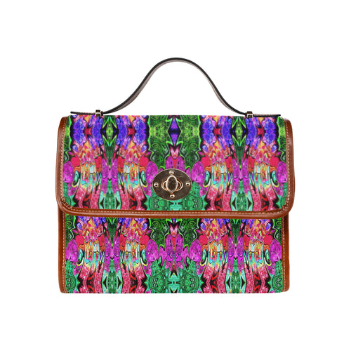 stained glass pattern 2 aa Waterproof Canvas Bag/All Over Print (Model 1641)