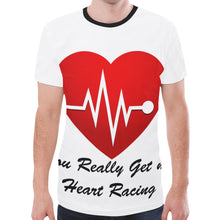 Load image into Gallery viewer, heart racing New All Over Print T-shirt for Men/Large Size (Model T45)