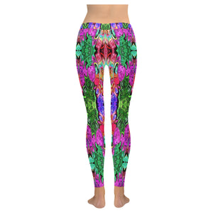 stained glass pattern 2 aa Low Rise Leggings (Invisible Stitch) (Model L05)