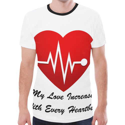 Love Increases New All Over Print T-shirt for Men/Large Size (Model T45)