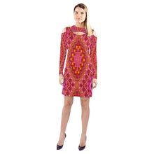 Load image into Gallery viewer, pattern 312 Cold Shoulder Long Sleeve Dress (Model D37)