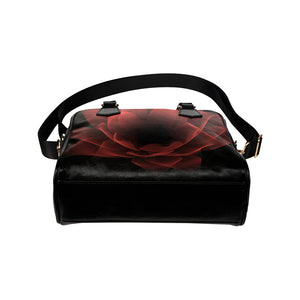 floral fract 3 red Shoulder Handbag (Model 1634)